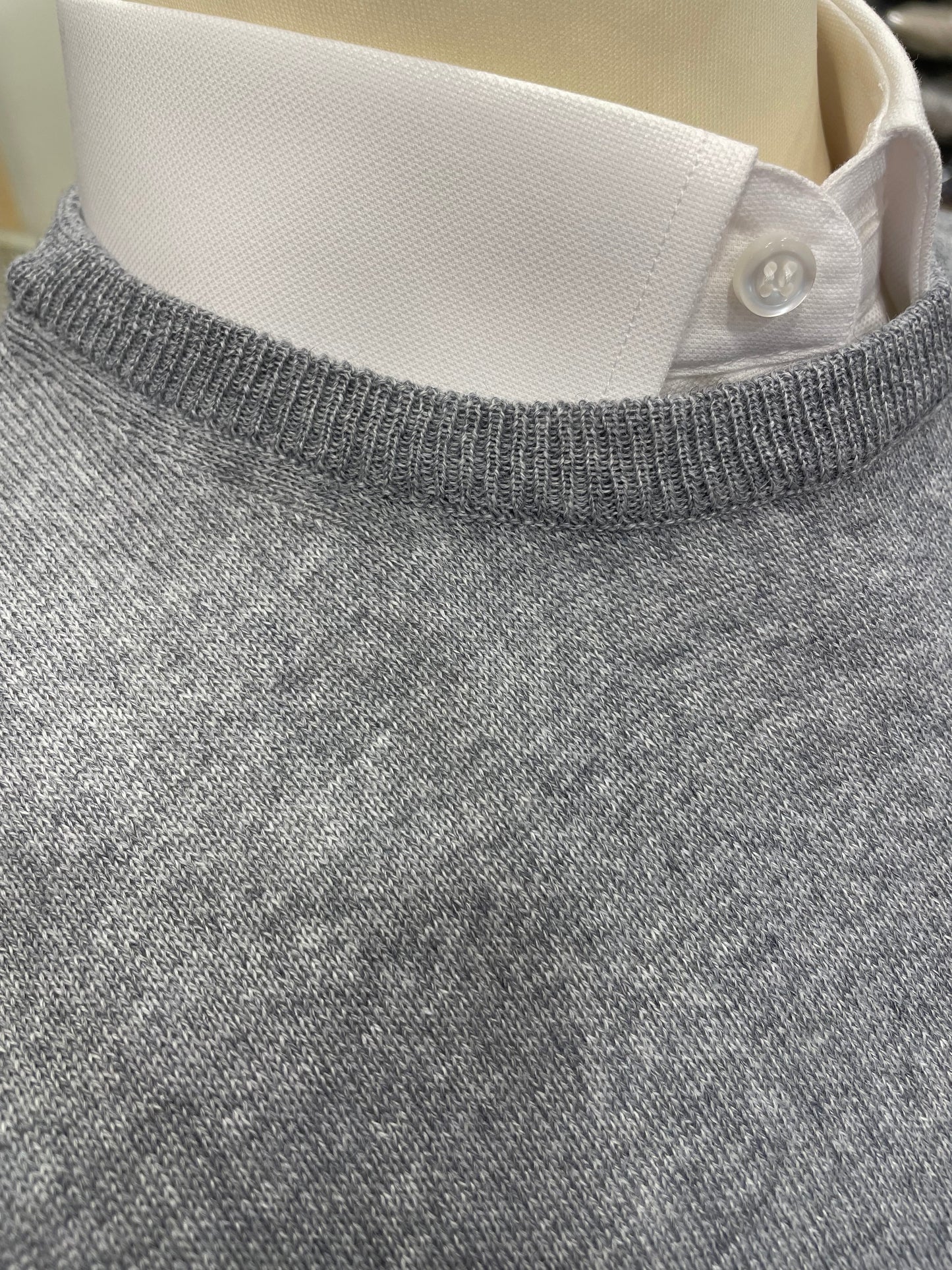 Gilet lana girocollo