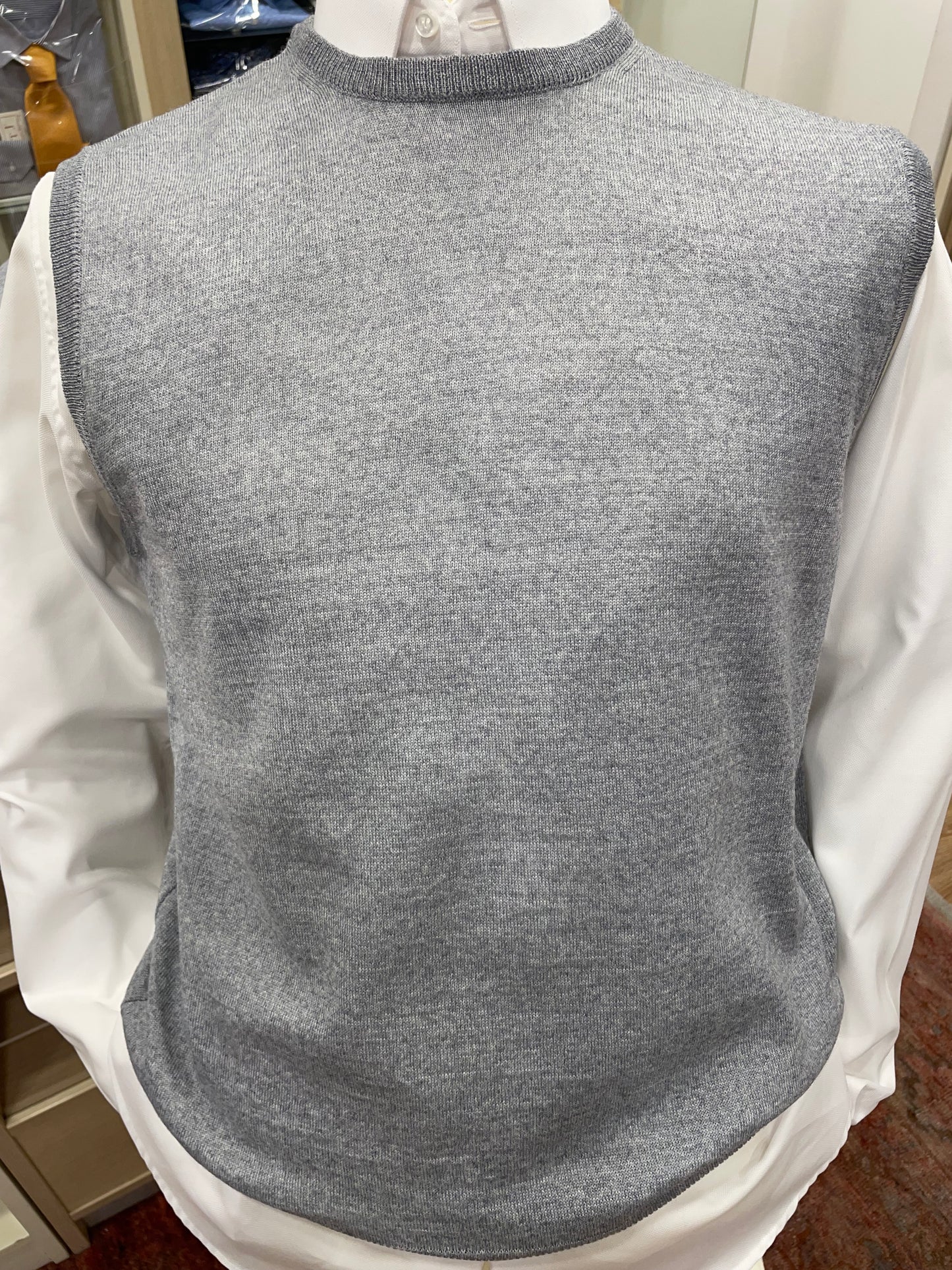 Gilet lana girocollo