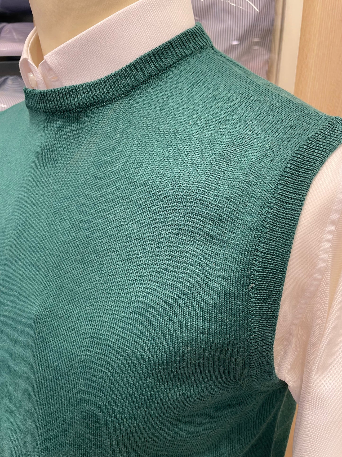 Gilet lana girocollo